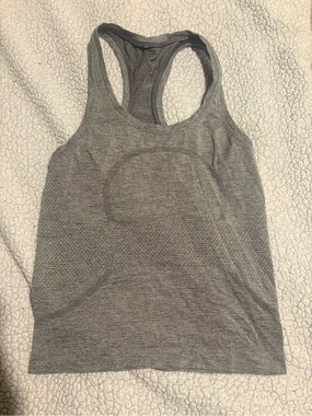 lululemon athletica Gray Seamless Performance Racerback Tank